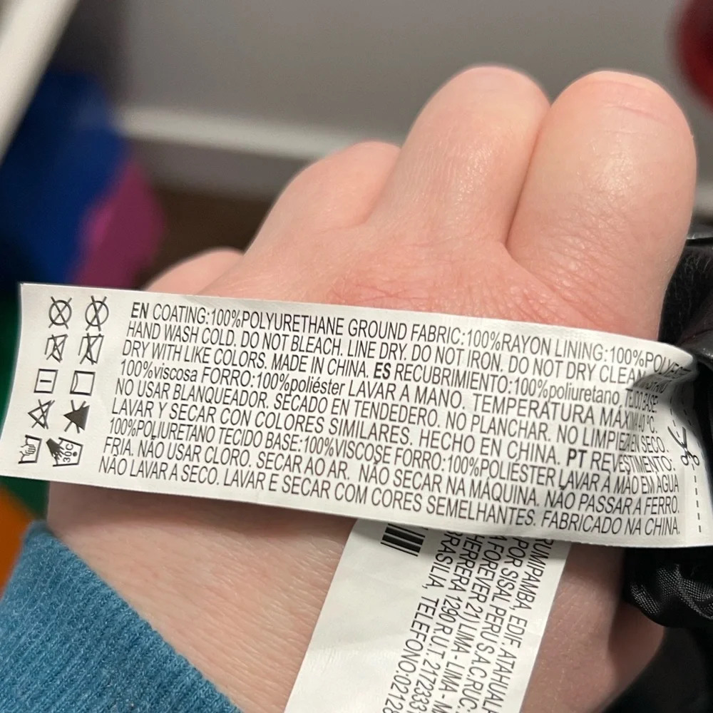 NWOT Forever 21 Black Faux Leather Moto Jacket with Silver Embellishment - Picture 8 of 8